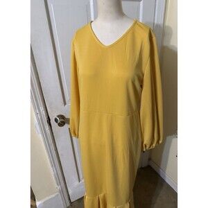 Metamorphosis Girl Ruffled Hem Yellow Dress Size 3XL ( 16-18)